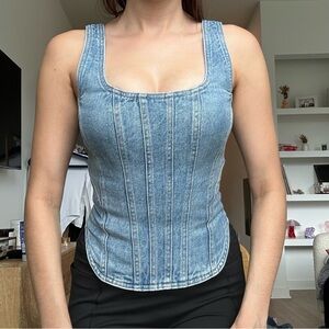 Aritzia Blue Denim Tank Top
